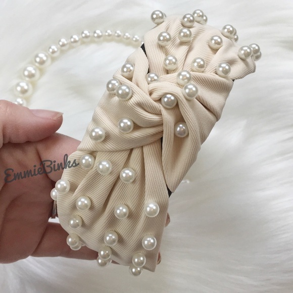 New Set of 2 Pearl Accented Headbands ~ Hair Accessories - Picture 6 of 15